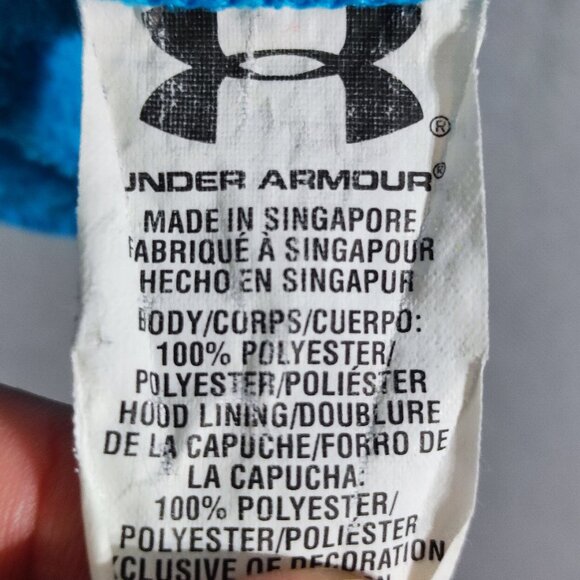 Under Armour Storm Hoodie youth boy size L light blue with graphic loose fit - Picture 6 of 11